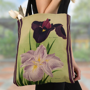 Wasseriris Vintage Japanischer Botanischer Katalog Tasche
