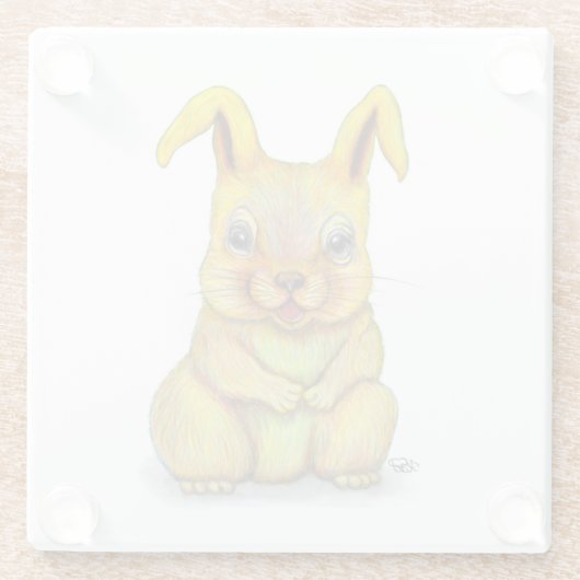 Wasserkaninchen Glasuntersetzer (Rückseite)