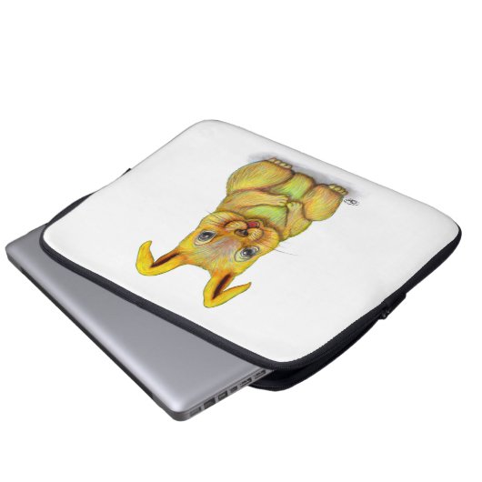 Wasserkaninchen Laptopschutzhülle (Vorne Knopf)