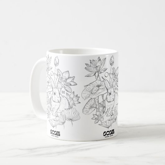 Wasserkaninchen-Tasse - Haley Bott Design Kaffeetasse (Vorderseite Links)