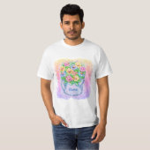 Wasserkanne Blumen T-Shirt (Vorne ganz)