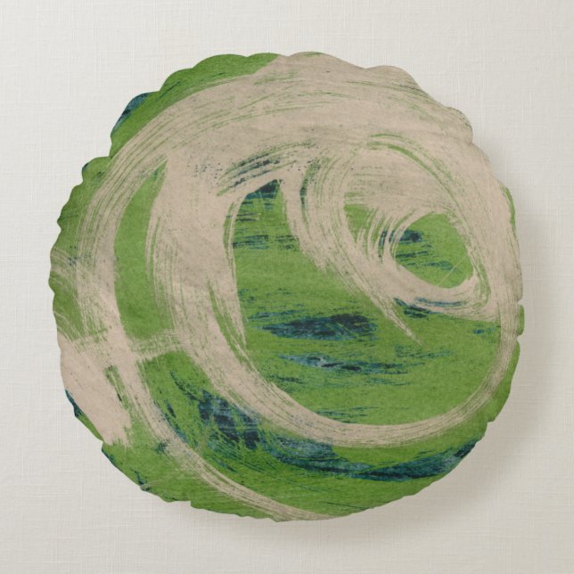 Wasserkante Rundes Kissen (Vorderseite)