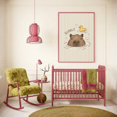 Wasserkapybara-Badezeit-Tierkinderzimmer-Druck Poster
