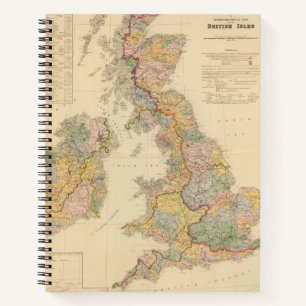 Wasserkarte, Britische Inseln Notizblock