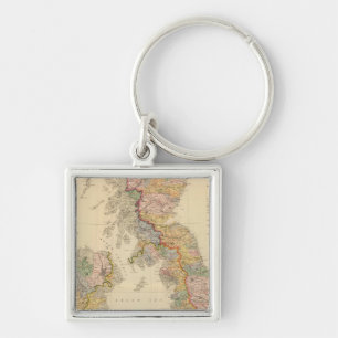 Wasserkarte, Britische Inseln Schlüsselanhänger