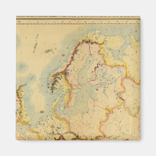 Wasserkarte Europas Magnet