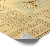 Wasserkarte Europas Poster (Ecke)