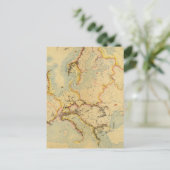 Wasserkarte Europas Postkarte (Stehend Vorderseite)