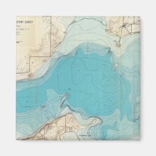 Wasserkarte Mendota Magnet