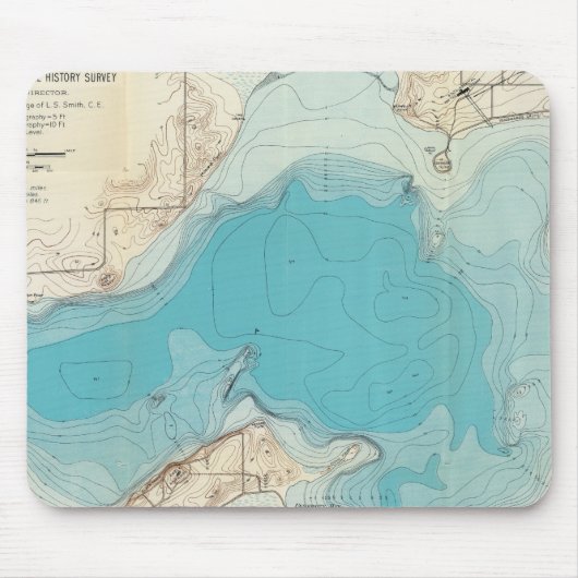 Wasserkarte Mendota Mousepad (Vorne)