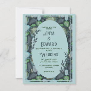 Wasserkies - Einladung zur Hochzeit Postkarte