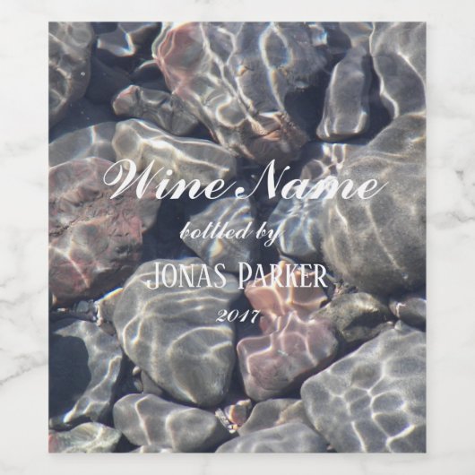 Wasserkies Personalisiert Weinetikett (Einzelnes Label)