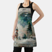 Wasserklor Snowglobe zu Weihnachten Schürze (InSitu)