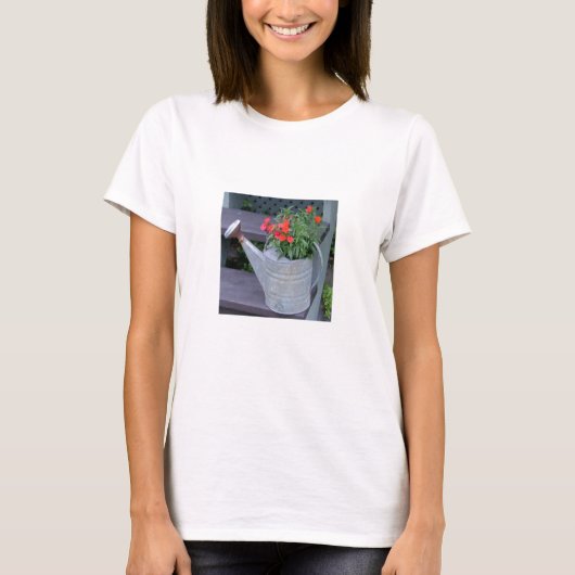 Wasserkocher/Blume-Angepasster Langschlauch-T - Sh T-Shirt (Vorderseite)