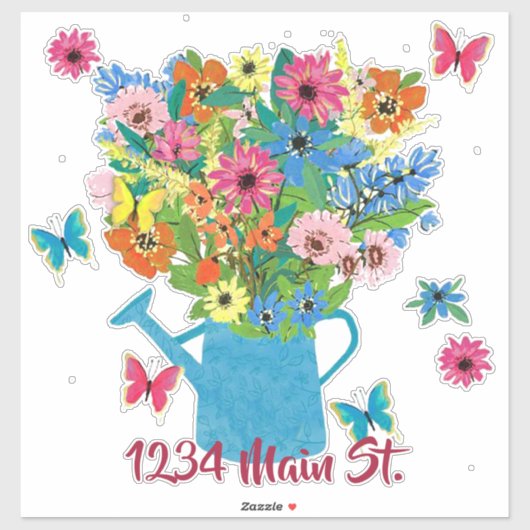 Wasserkocher für Blume Aufkleber (Blatt)