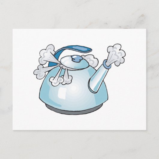 Wasserkocher für Teekanne Postkarte (Vorderseite)