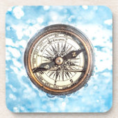 Wasserkompass Getränkeuntersetzer (Vorderseite)