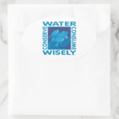 Wasserkonservierung Ovaler Aufkleber (Tasche)