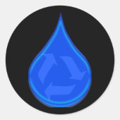 Wasserkonservierung und Rett Runder Aufkleber (Vorderseite)