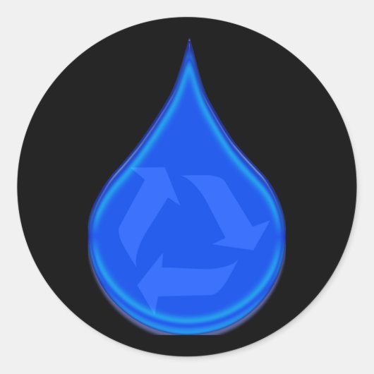 Wasserkonservierung und Rett Runder Aufkleber (Vorderseite)