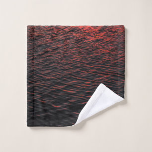 Wasserkörper bei Sonnenuntergang Waschlappen