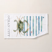 WASSERKRAB, STRANDSTADT, OZEANSTADT BADHANDTUCH SET (Handtuch)