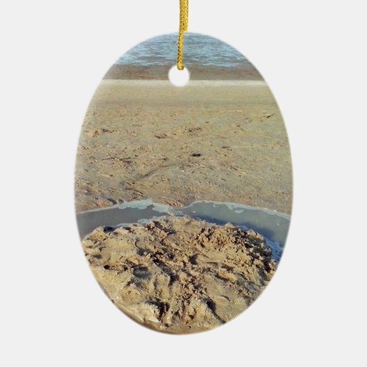 Wasserkreislauf in Sand on Beach, Sommerzeit Keramikornament (Vorne)