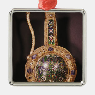 Wasserkrug dargestellt Karl der Große Silbernes Ornament