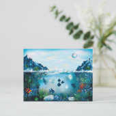 Wasserlandschaft Postkarte (Stehend Vorderseite)