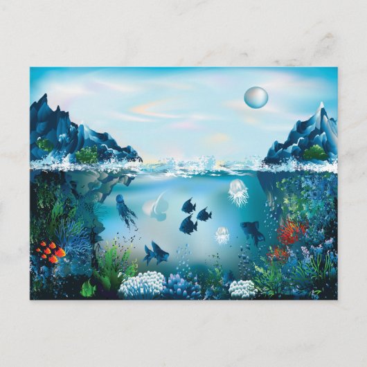 Wasserlandschaft Postkarte (Vorderseite)