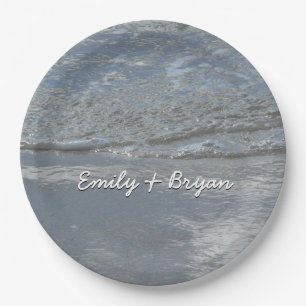 Wasserlappen auf Abstrakter Fotografie am Strand Pappteller