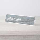 Wasserlappen auf Abstrakter Fotografie am Strand Schreibtischnamensplakette (Vorderseite )