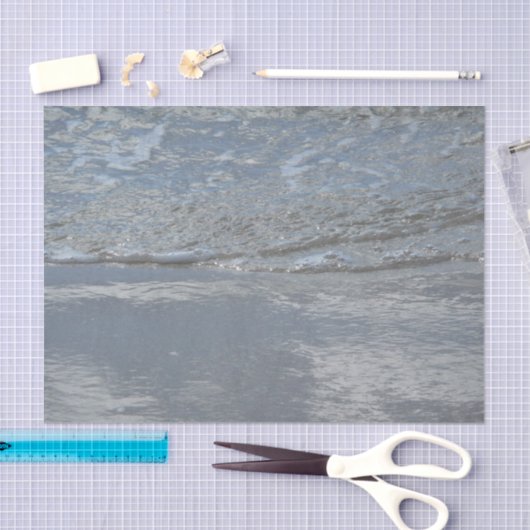 Wasserlappen auf Abstrakter Fotografie am Strand Seidenpapier (Handwerk)