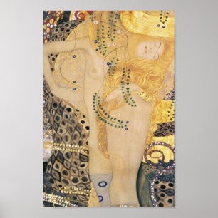 Wasserläufe I (1904-1907) — Gustav Klimt Poster