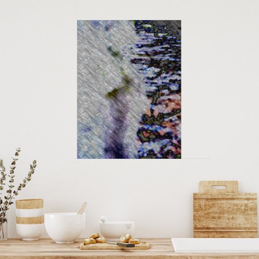 Wasserläufer, digital abstrakt poster (Küche)