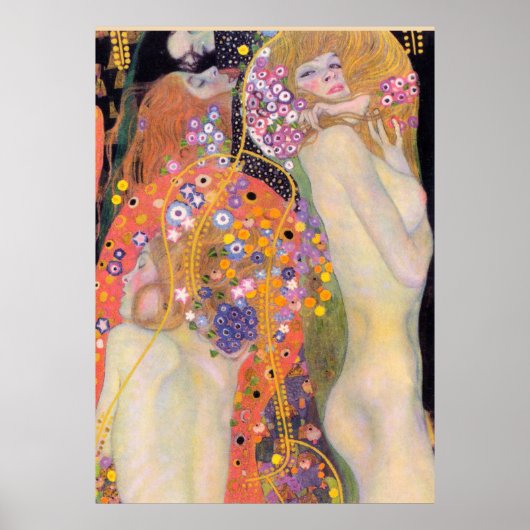Wasserläufer, Gustav Klimt Poster (Vorne)