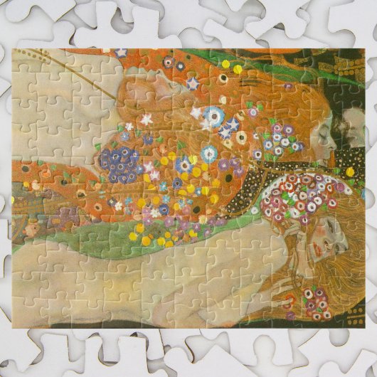 Wasserläufer II von Gustav Klimt, Art Nouveau Puzzle