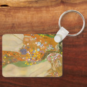 Wasserläufer II von Gustav Klimt, Art Nouveau Schlüsselanhänger (Vorderseite)