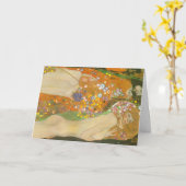 Wasserläufer II von Gustav Klimt, Jugendstil Karte (Gelbe Blume)