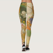Wasserläufer II von Gustav Klimt, Jugendstil Leggings (Rückseite)