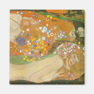 Wasserläufer II von Gustav Klimt, Jugendstil Magnet