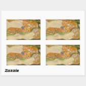 Wasserläufer II von Gustav Klimt, Jugendstil Rechteckiger Aufkleber (Blatt)