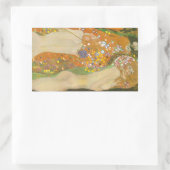 Wasserläufer II von Gustav Klimt, Jugendstil Rechteckiger Aufkleber (Tasche)
