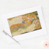 Wasserläufer II von Gustav Klimt, Jugendstil Rechteckiger Aufkleber (Umschlag)