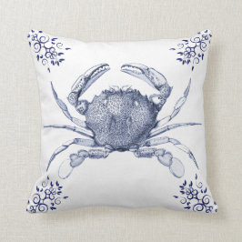 Wasserleben Delftware ~ gemeine Krabben-Kissen Kissen