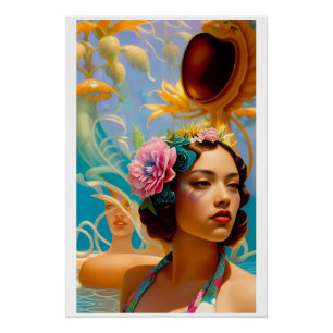 Wasserleben und Liebhaber Poster