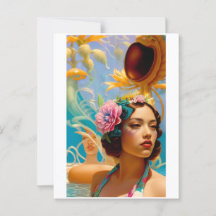 Wasserleben und Liebhaber Postkarte