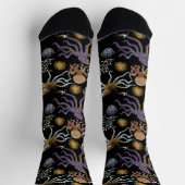 Wasserlebewesen-Muster | Ozean Unterwasserleben 29 Socken (Oben)