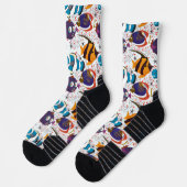 Wasserlebewesen-Muster | Ozean Unterwasserleben 44 Socken (Links)