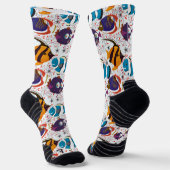 Wasserlebewesen-Muster | Ozean Unterwasserleben 44 Socken (Gewinkelt)